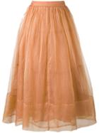 Mes Demoiselles - Sheer Layered Skirt - Women - Silk/cotton/nylon - 36, Nude/neutrals, Silk/cotton/nylon