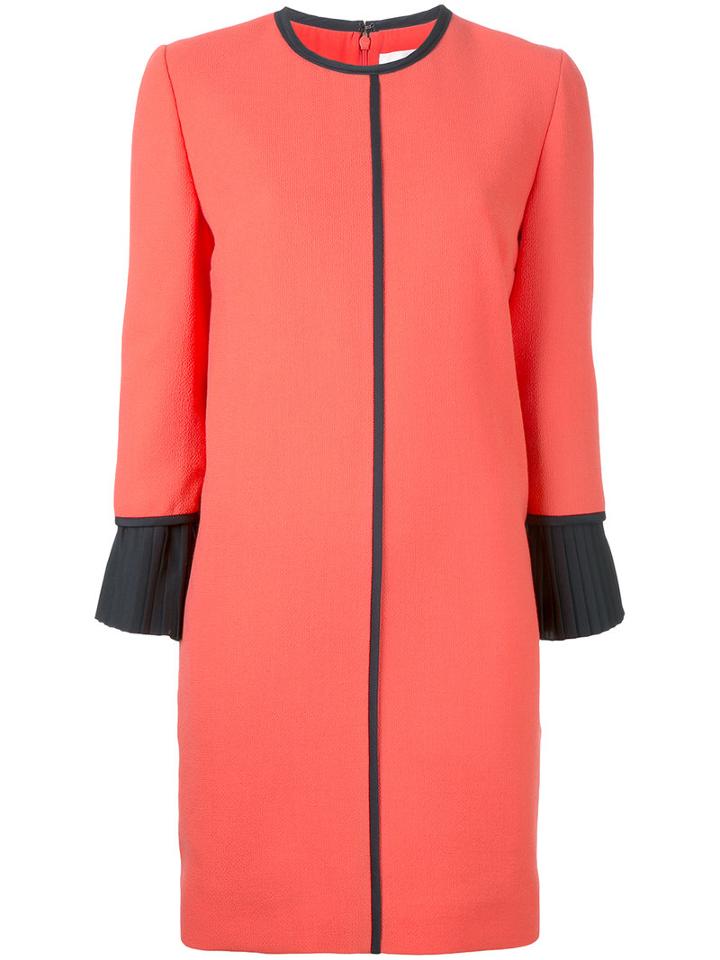 Victoria Victoria Beckham Piped Trim Dress, Women's, Size: 10, Red, Wool