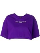 Mia-iam Logo Cropped T-shirt - Purple