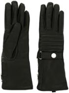 Diesel Long Zip Detail Gloves - Black
