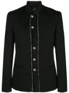 Isabel Benenato Tailored Military Jacket - Black