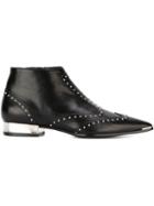 Barbara Bui Studded Pointed Toe Boots, Women's, Size: 37, Black, Calf Leather/leather
