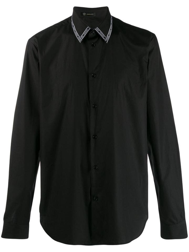 Versace Logo Ribbon Shirt - Black