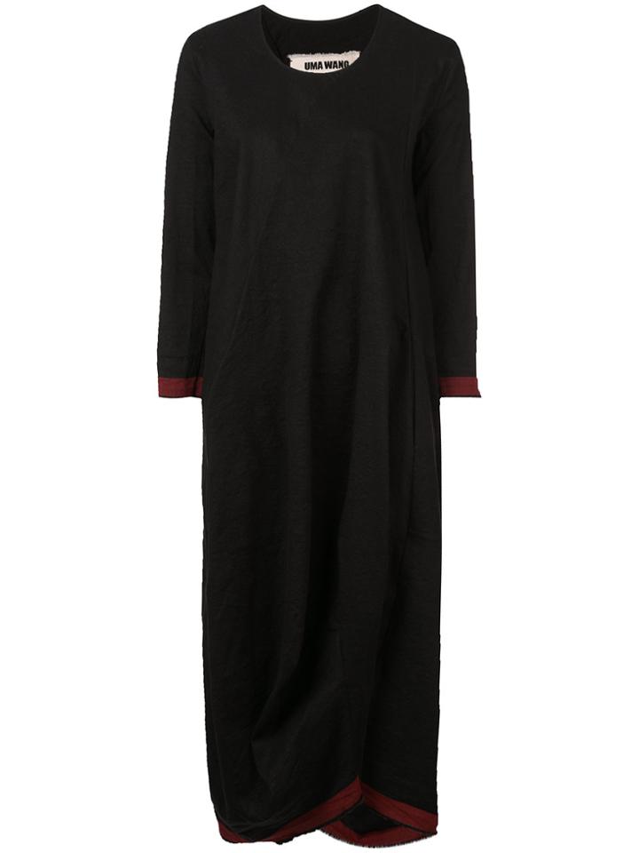 Uma Wang Long-sleeve Shift Dress - Black