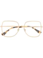 Jimmy Choo Eyewear Square Frame Glasses - Gold