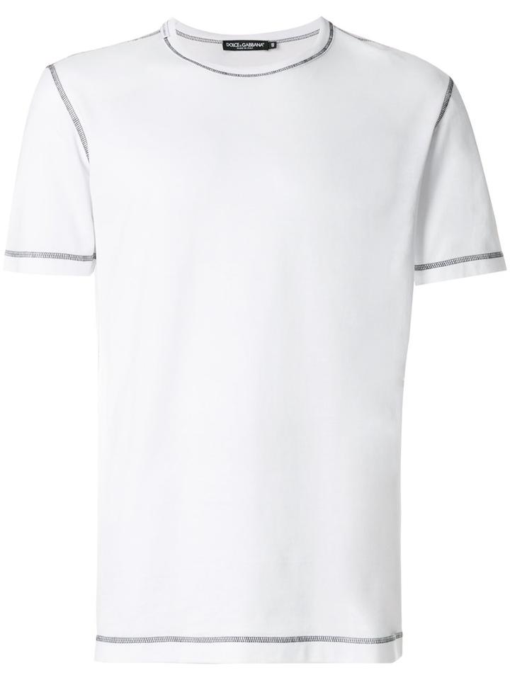 Dolce & Gabbana - Overlocked T-shirt - Men - Cotton - 50, White, Cotton