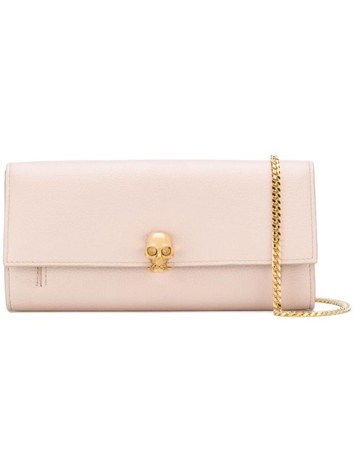 Alexander Mcqueen Skull Chain Purse - Pink