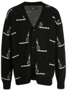 Amiri Smoke Cardigan - Black