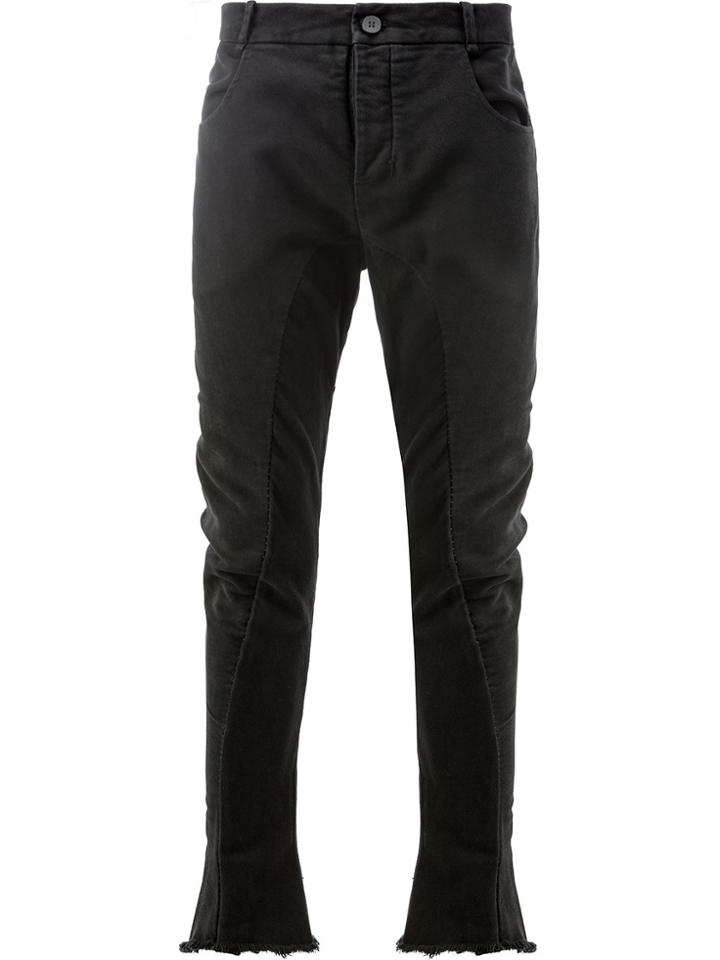 Masnada Distressed Cuff Jeans - Black