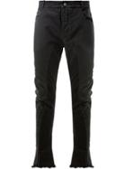 Masnada Distressed Cuff Jeans - Black