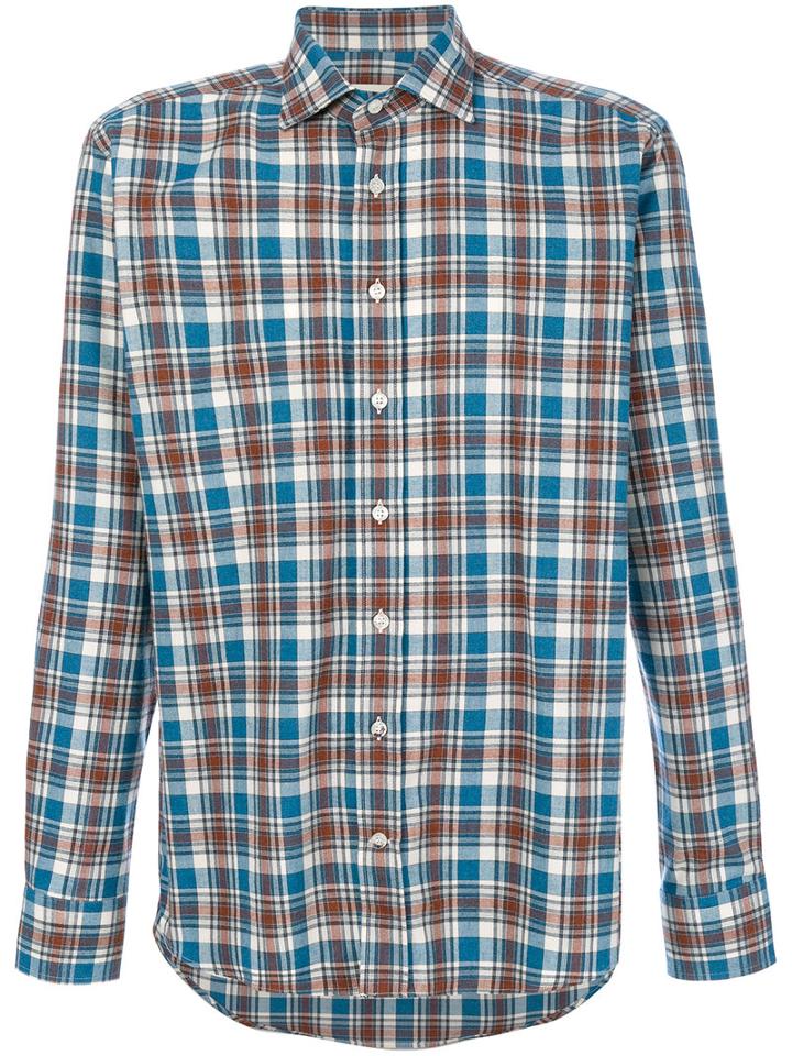 Etro - Plaid Shirt - Men - Cotton - 41, Blue, Cotton