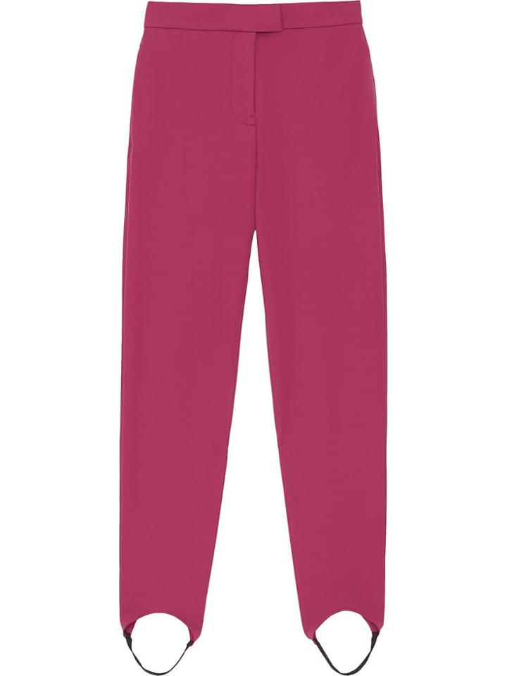 Burberry Long Cotton Blend Tailored Jodhpurs - Pink & Purple