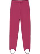 Burberry Long Cotton Blend Tailored Jodhpurs - Pink & Purple
