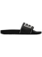 Versace Black Logo Slide Sandals