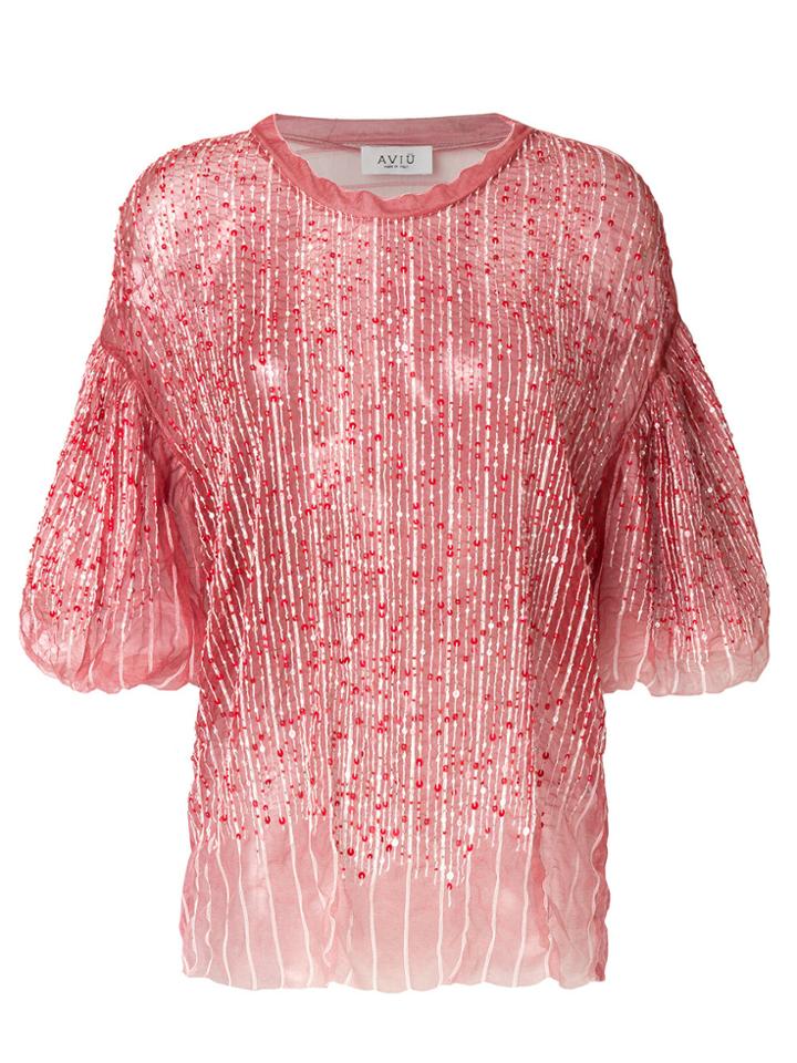 Aviù Sequinned Top - Red