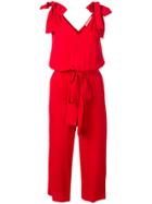 Michael Michael Kors Belted Jumpsuit - Red