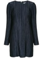 Tibi Plisse Mini Dress - Blue
