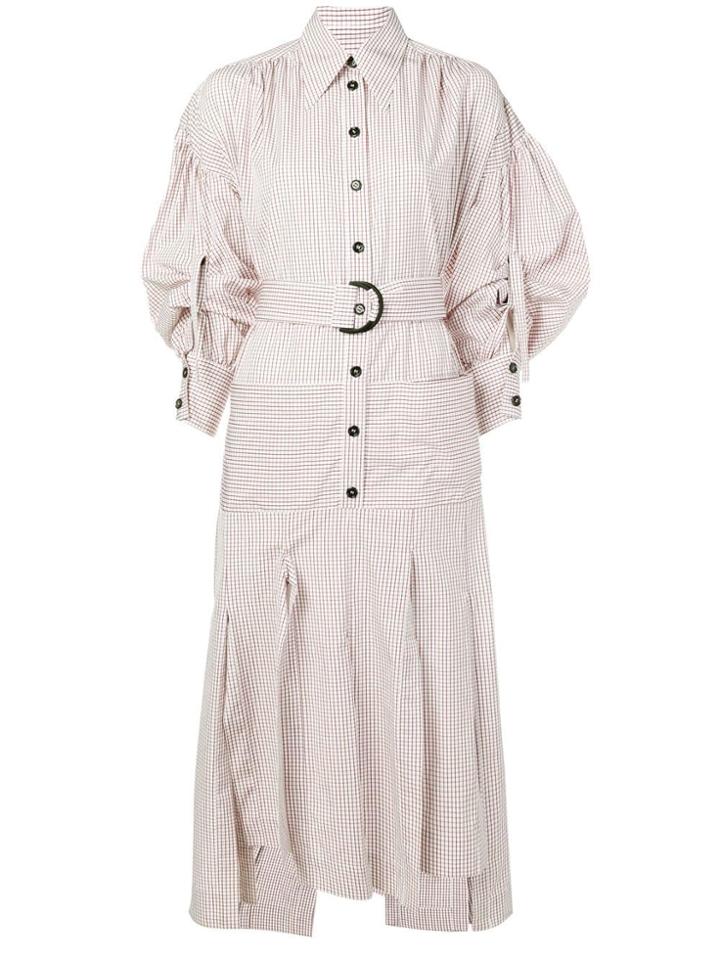 Eudon Choi Grid Print Dress - White