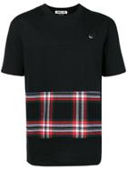 Mcq Alexander Mcqueen Tartan Panel T-shirt - Black