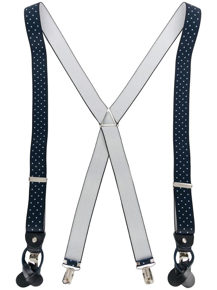 Fefè Star Print Elasticated Braces - Blue