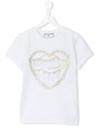 Philipp Plein Junior Embellished Logo T-shirt - White
