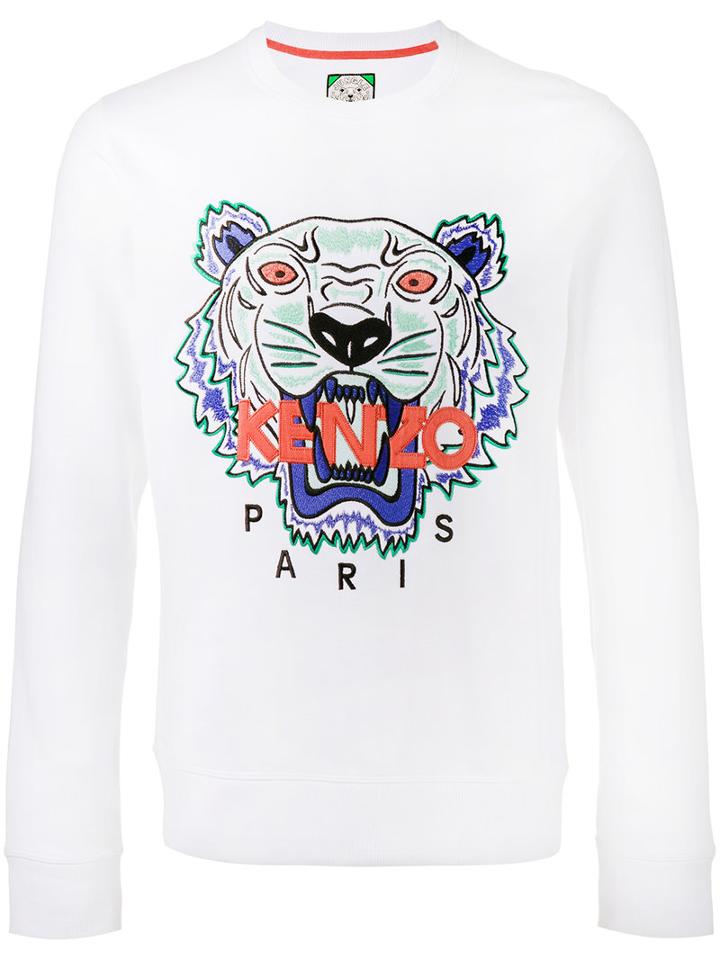 Kenzo Tiger Sweatshirt, Men's, Size: Xxl, White, Cotton