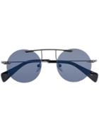 Yohji Yamamoto Black Yy7011 Round Metal Sunglasses
