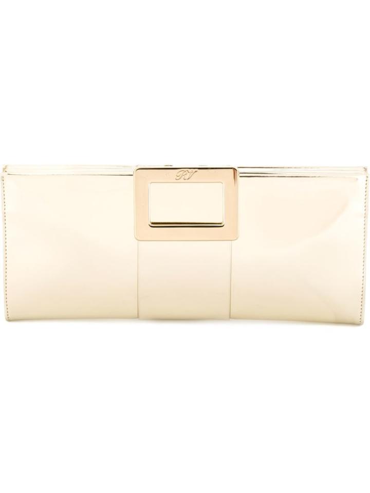 Roger Vivier Metallic (grey) Clutch, Women's