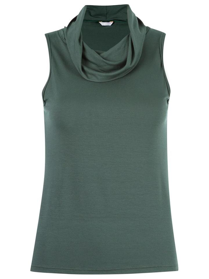 Lygia & Nanny Cowl Neck Blouse, Women's, Size: 46, Green, Cotton