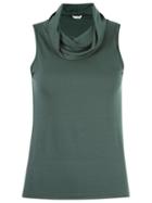 Lygia & Nanny Cowl Neck Blouse, Women's, Size: 46, Green, Cotton