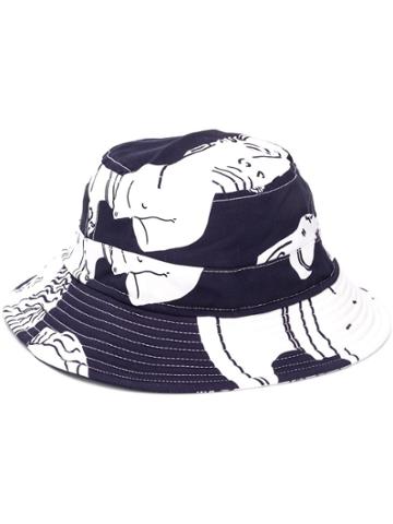 Band Of Outsiders Hawaiian Print Bucket Hat - White