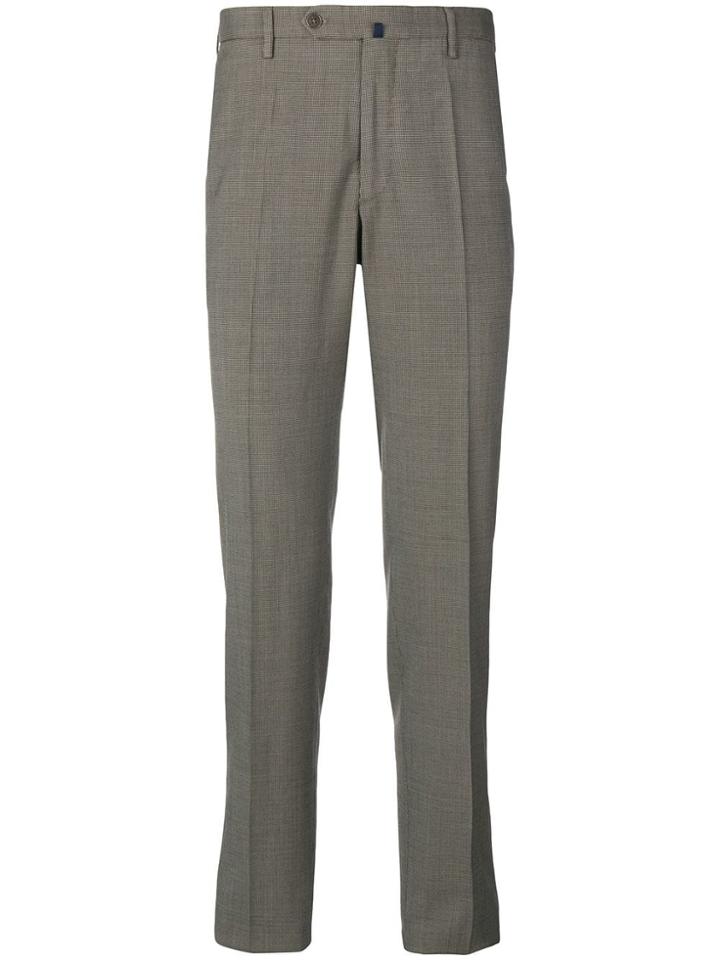 Incotex Houndstooth Straight-leg Trousers - Neutrals