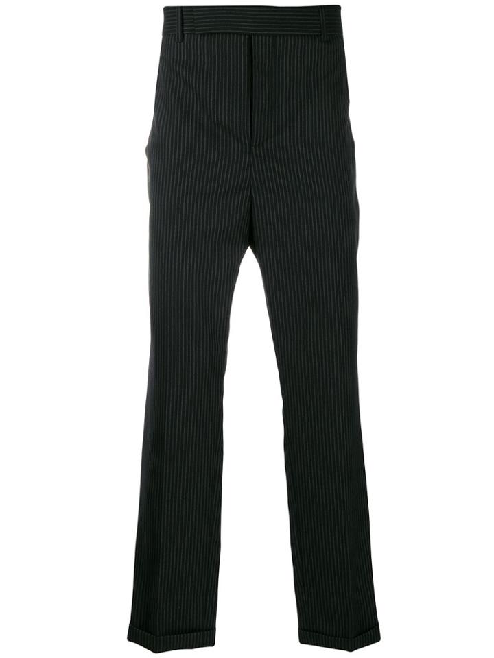 Saint Laurent Pinstripe Trousers - Black