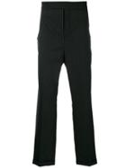 Saint Laurent Pinstripe Trousers - Black