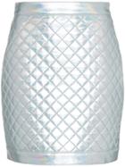 Balmain Quilted Mini Skirt - Metallic