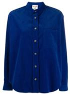 Semicouture Corduroy Long Sleeve Shirt - Blue
