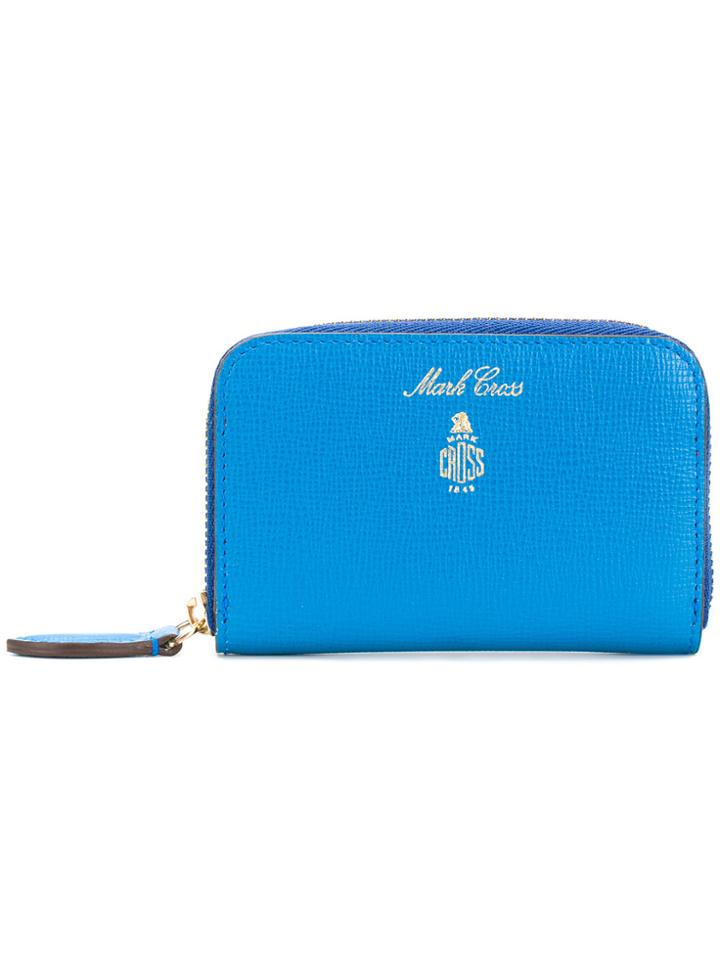 Mark Cross Grace Mini Zip Around Wallet - Blue