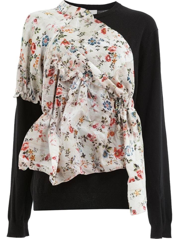 Preen By Thornton Bregazzi Floral Panel Jumper - Black