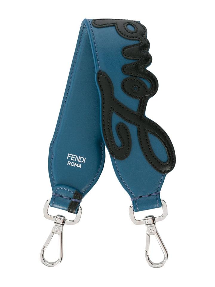 Fendi Branded Shoulder Strap - Blue