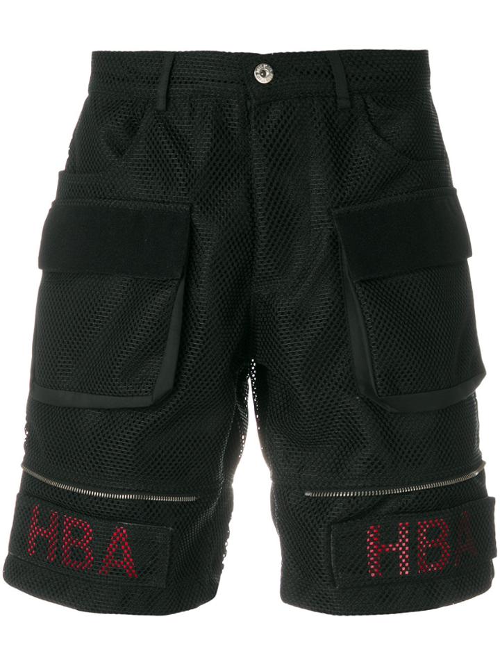 Hood By Air Mesh Cargo Shorts - Black