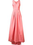 Carolina Herrera V-neck Sleeveless Dress, Women's, Size: 14, Yellow/orange, Silk