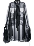 Romance Was Born - 'dark Moon Princess' Blouse - Women - Silk - 6, Black, Silk