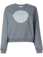 Carven Sequinned Circle Sweatshirt, Women's, Size: L, Grey, Cotton