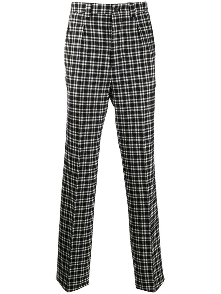 Givenchy High-waist Plaid Trousers - Black