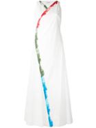 Tomas Maier - Dyed Trim Maxi Dress - Women - Cotton/spandex/elastane - 6, White, Cotton/spandex/elastane