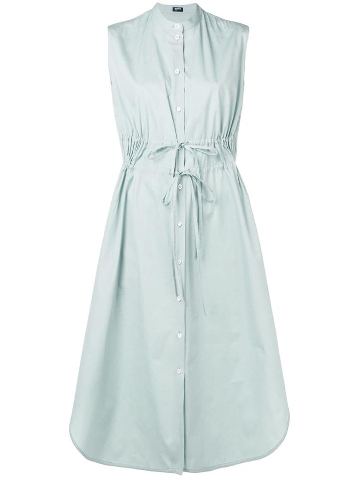 Jil Sander Navy Sleeveless Shirt Dress - Blue