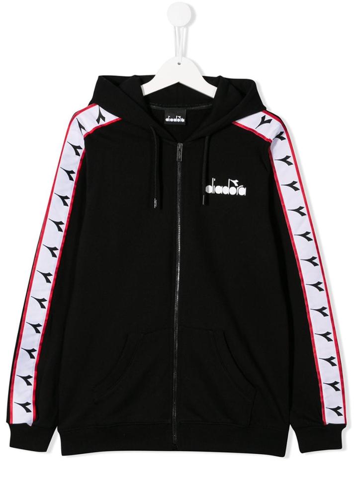 Diadora Junior Teen Zip Front Track Jacket - Black