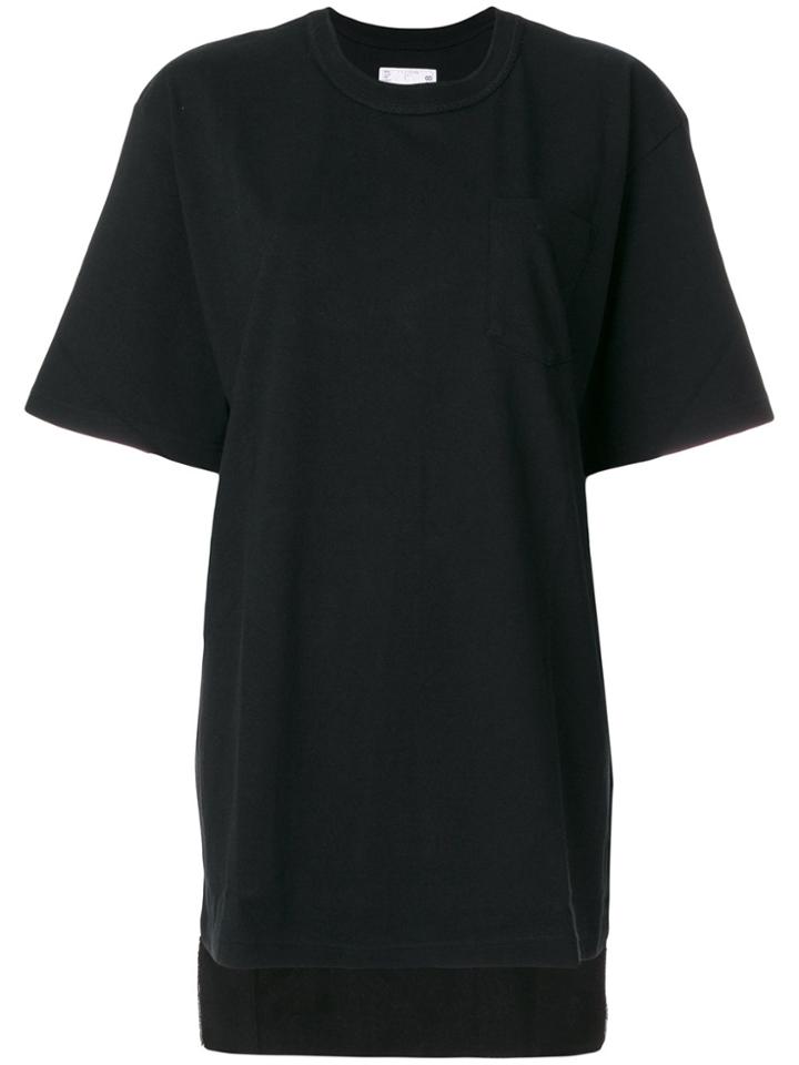 Sacai My Hero Long-line Apron T-shirt - Black