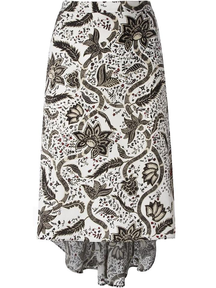Barbara Bui Floral Print Asymmetric Skirt