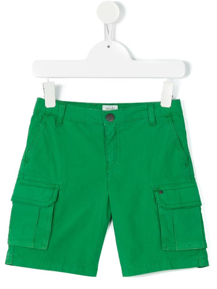 Armani Junior - Cargo Shorts - Kids - Cotton/spandex/elastane - 8 Yrs, Green
